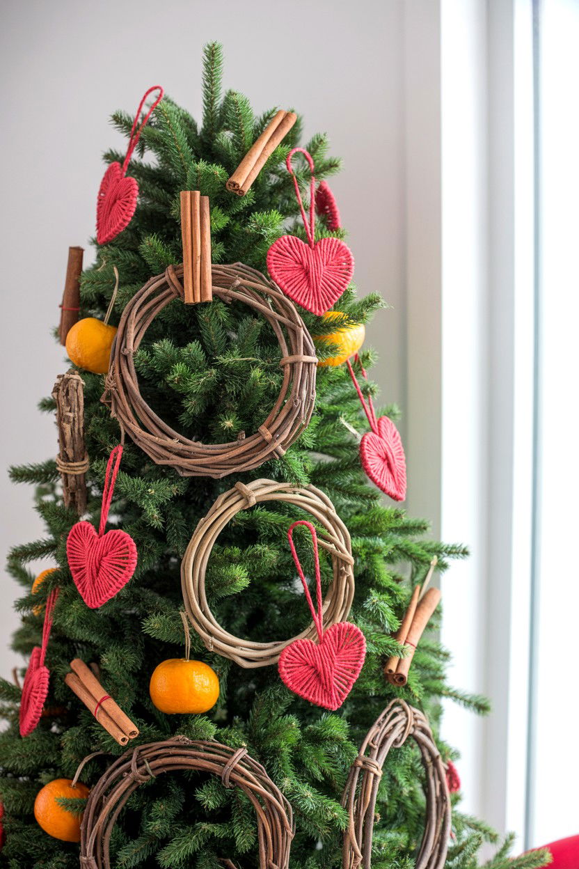 Rustic Valentine Tree - 25 Valentine's Day Tree Decorating Ideas