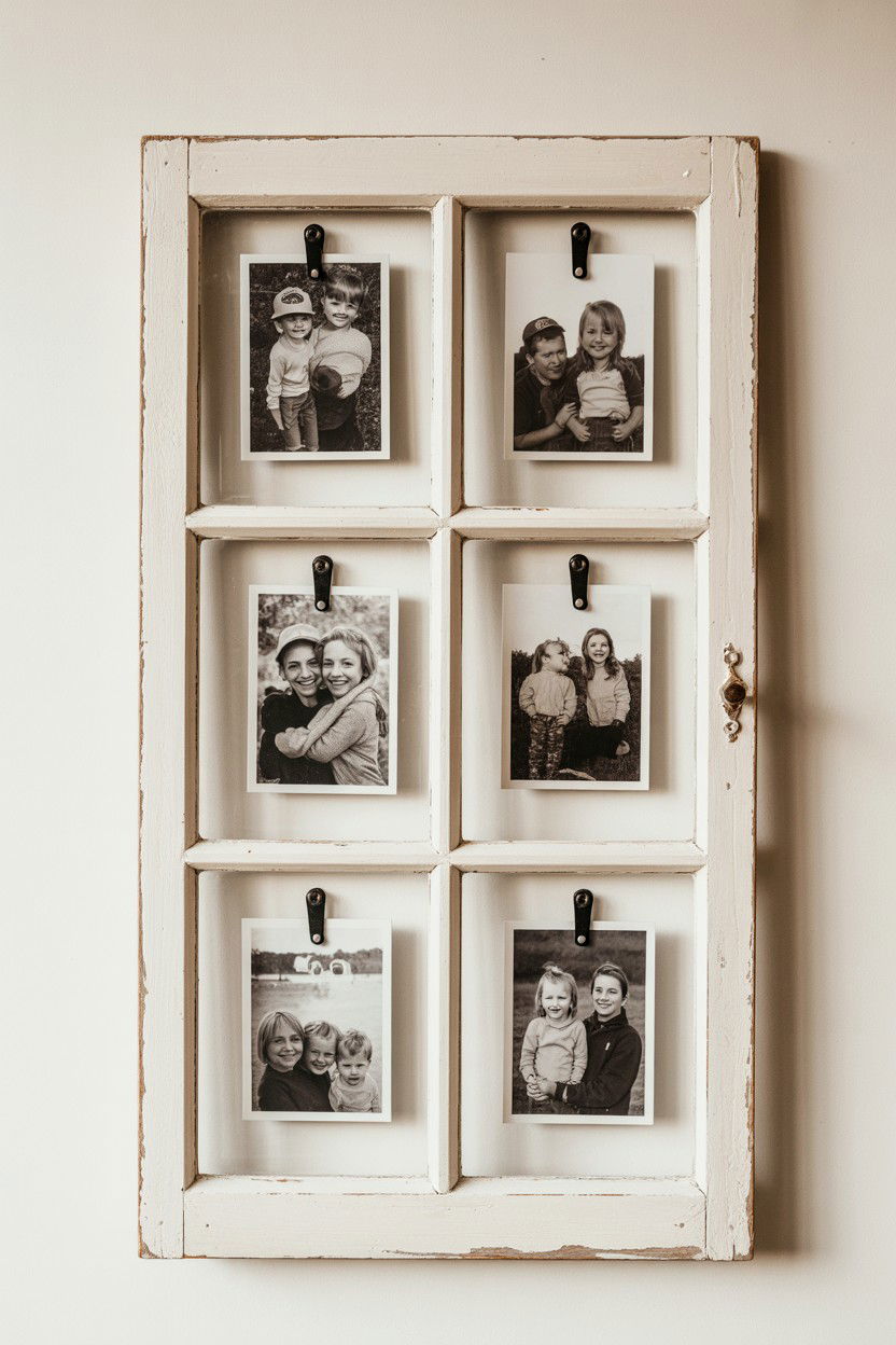 Rustic Window Frame - 25 Rustic Valentine's Day Decorations