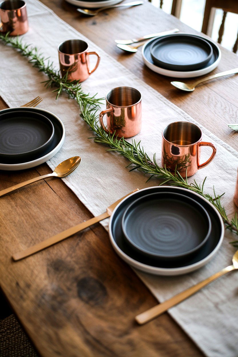 Rustic Wood Table - 25 Valentine's Day Party Table Ideas