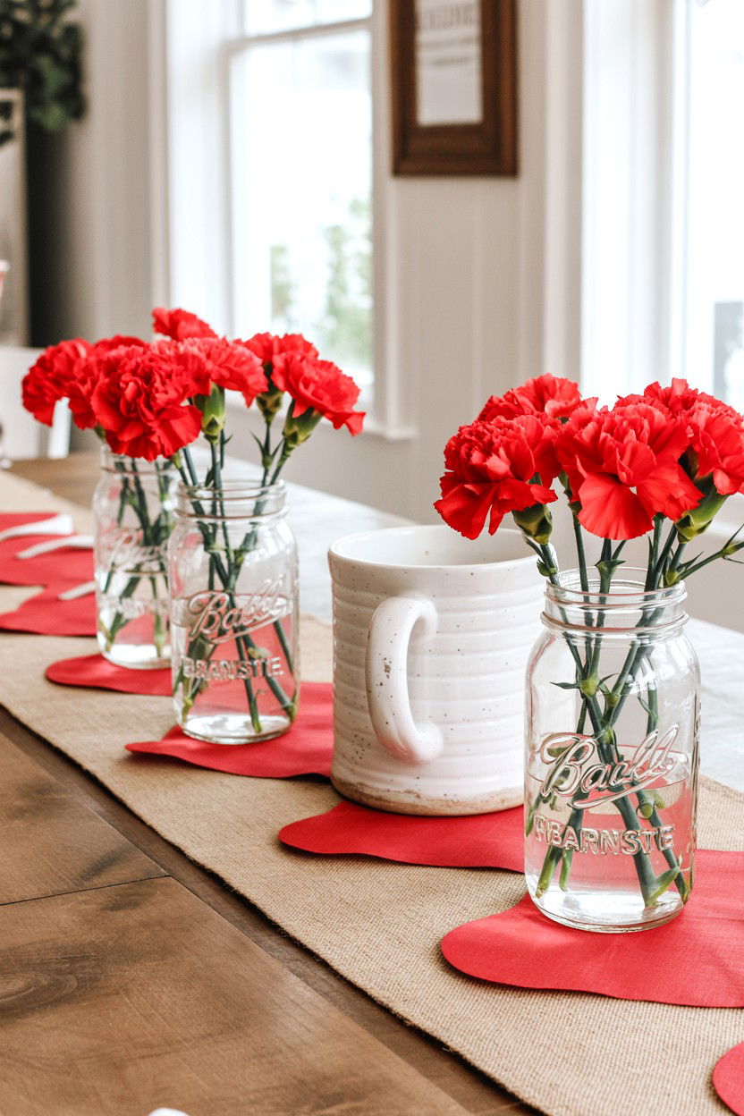 Rustic farmhouse valentine decor - 25 Valentine's Day Tablescape Ideas