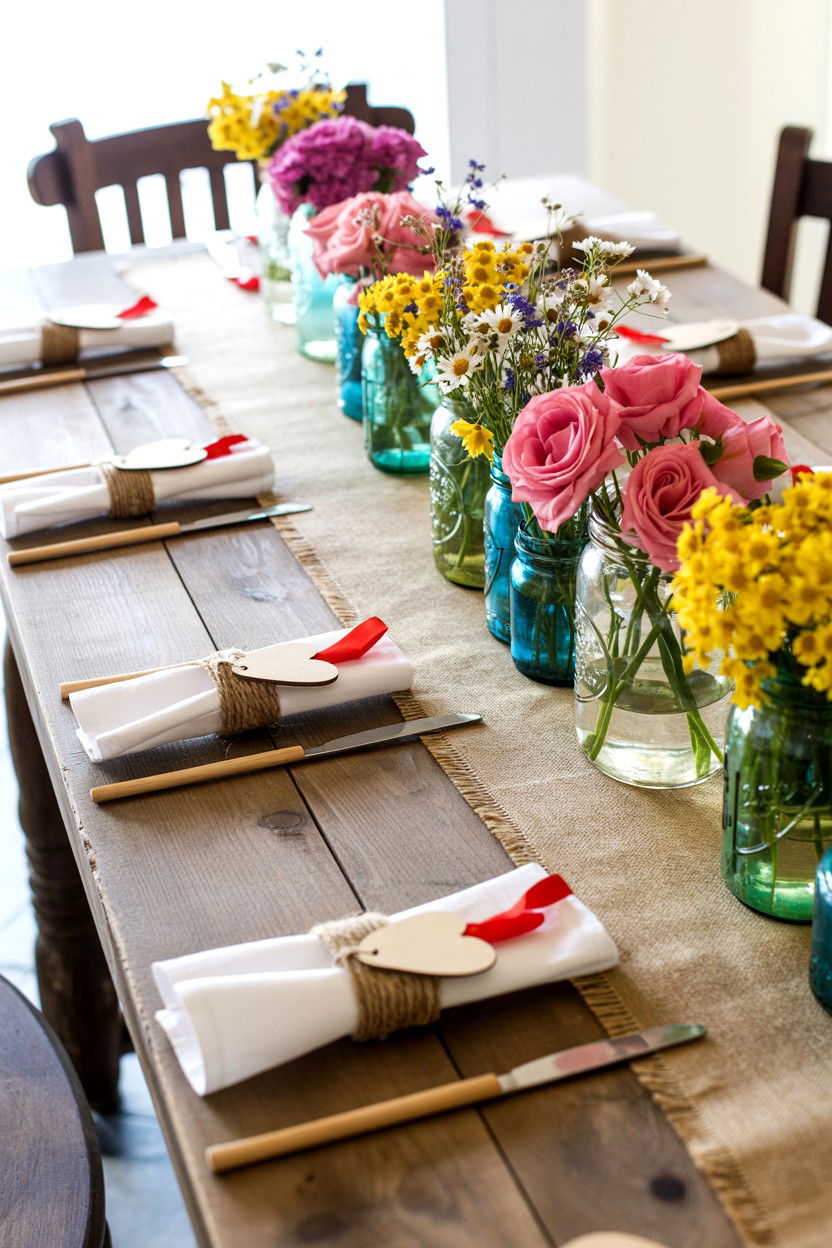 Rustic valentine table decor - 25 Valentine's Day Table Decor Ideas