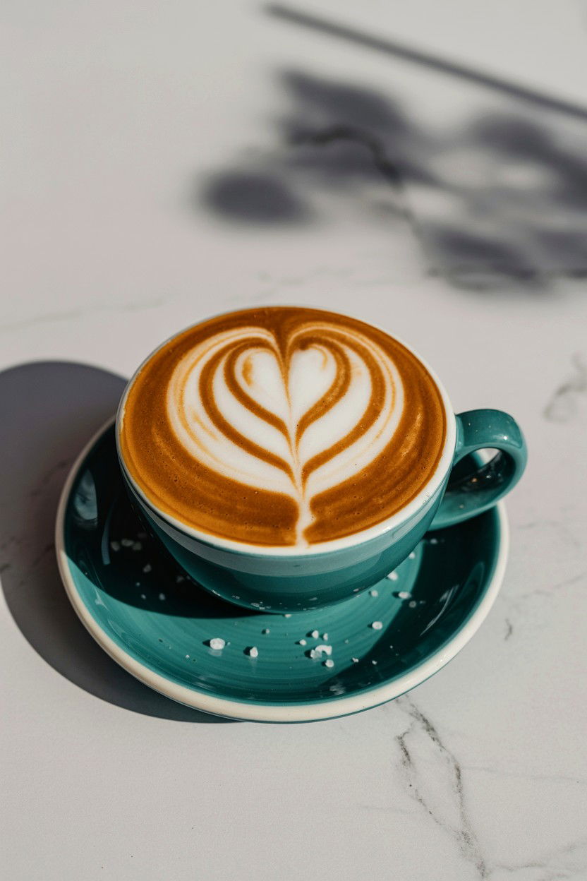 Salted Caramel Heart Latte - 25 Valentine's Day Espresso Drink Ideas