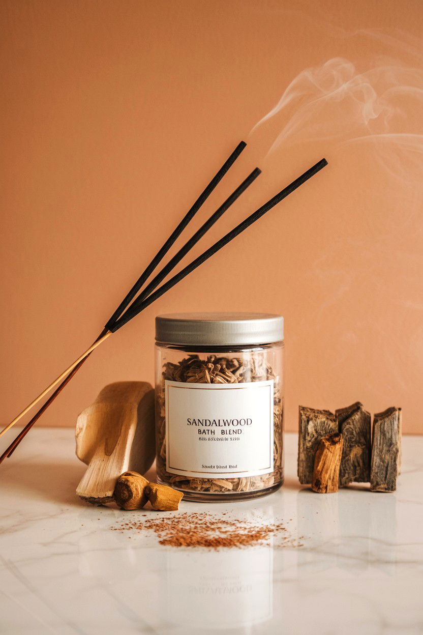 Sandalwood Bath Blend - 25 Valentine's Day Bath Soak Ideas