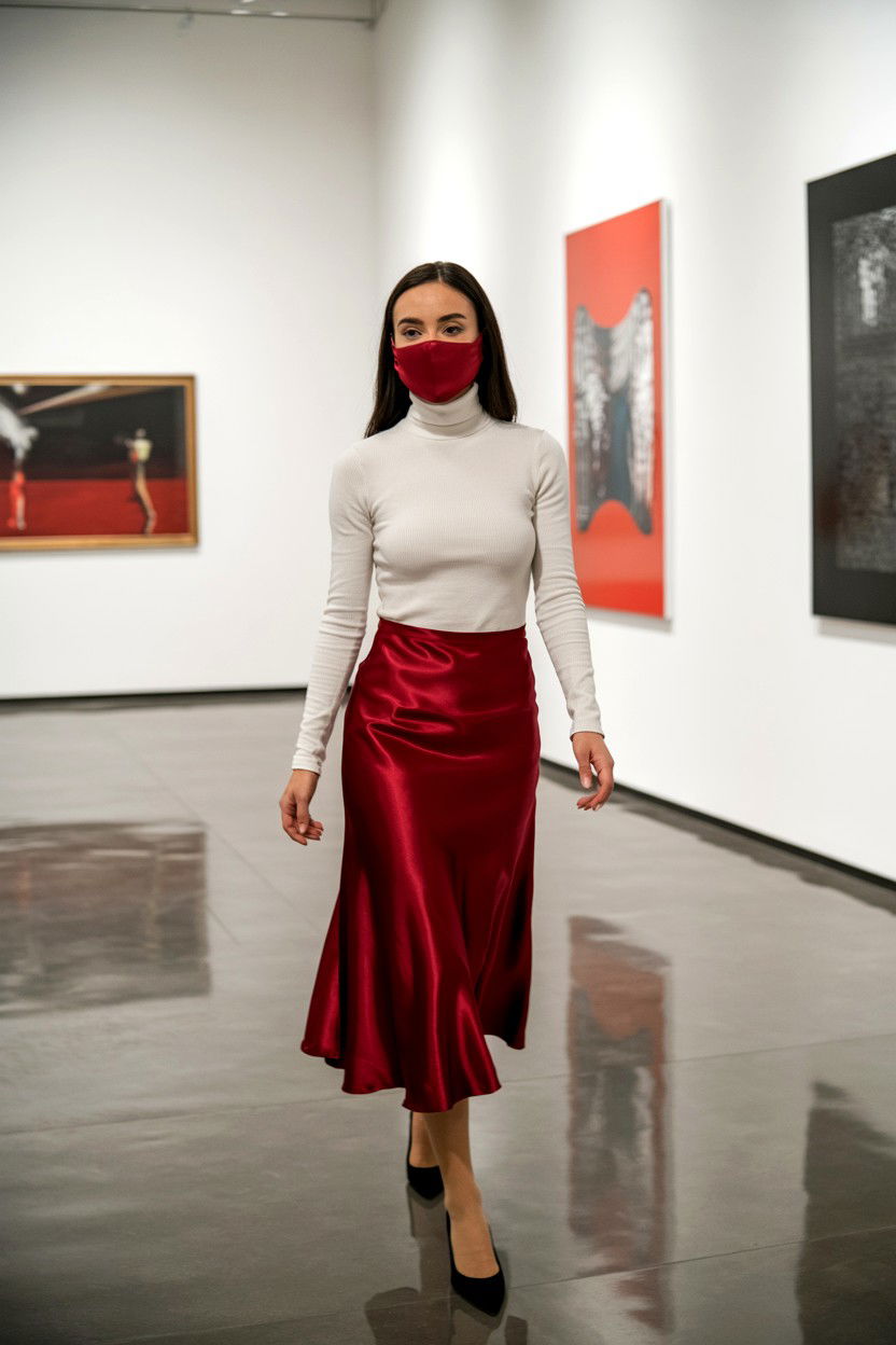 Satin Face Mask - 25 Valentine's Day Face Mask Ideas