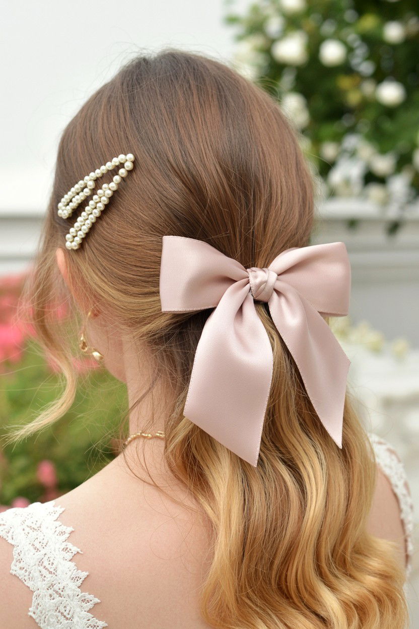 Satin Hair Bow - 25 Aesthetic Valentine's Day Gifts for Her