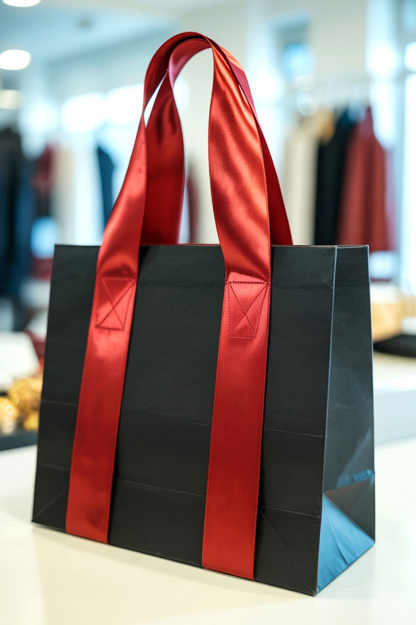 Satin ribbon handle bag - 25 Valentine's Day Gift Bag Ideas