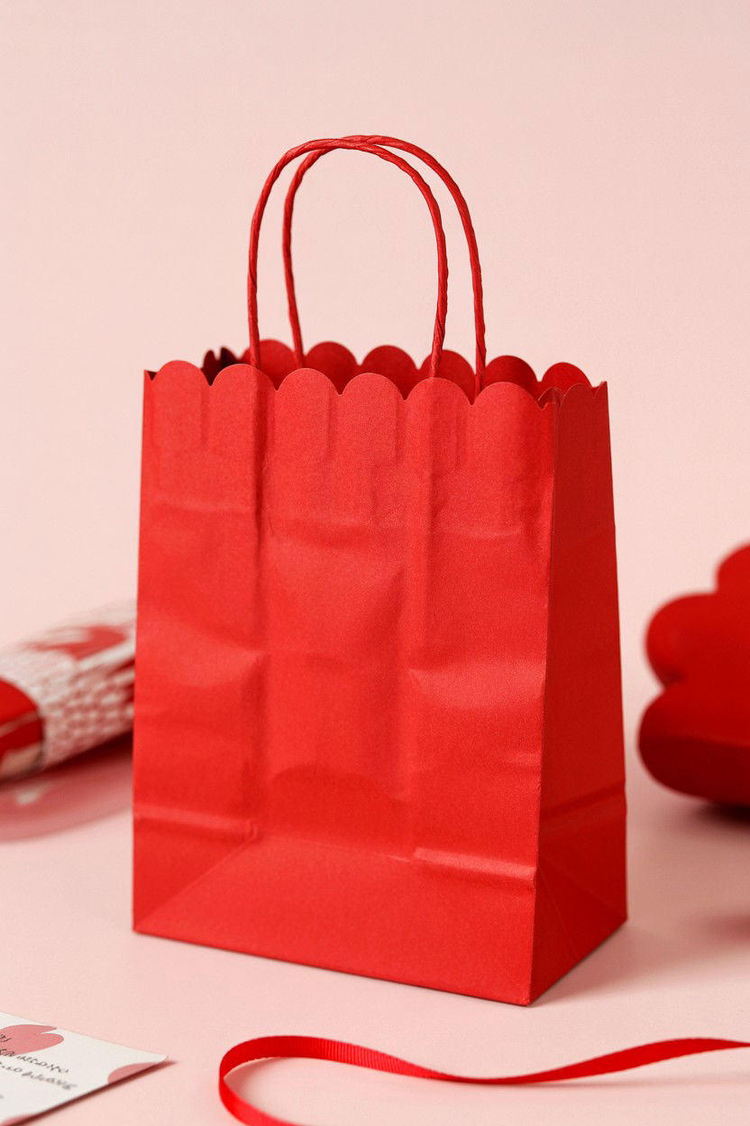Scalloped Edge Bag - 25 Valentine's Day Treat Bag Ideas