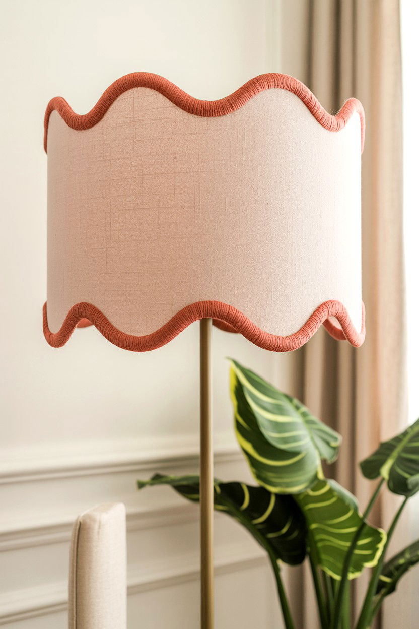 Scalloped Edge Lamp Shade - 25 Valentine's Day Lamp Decor Ideas