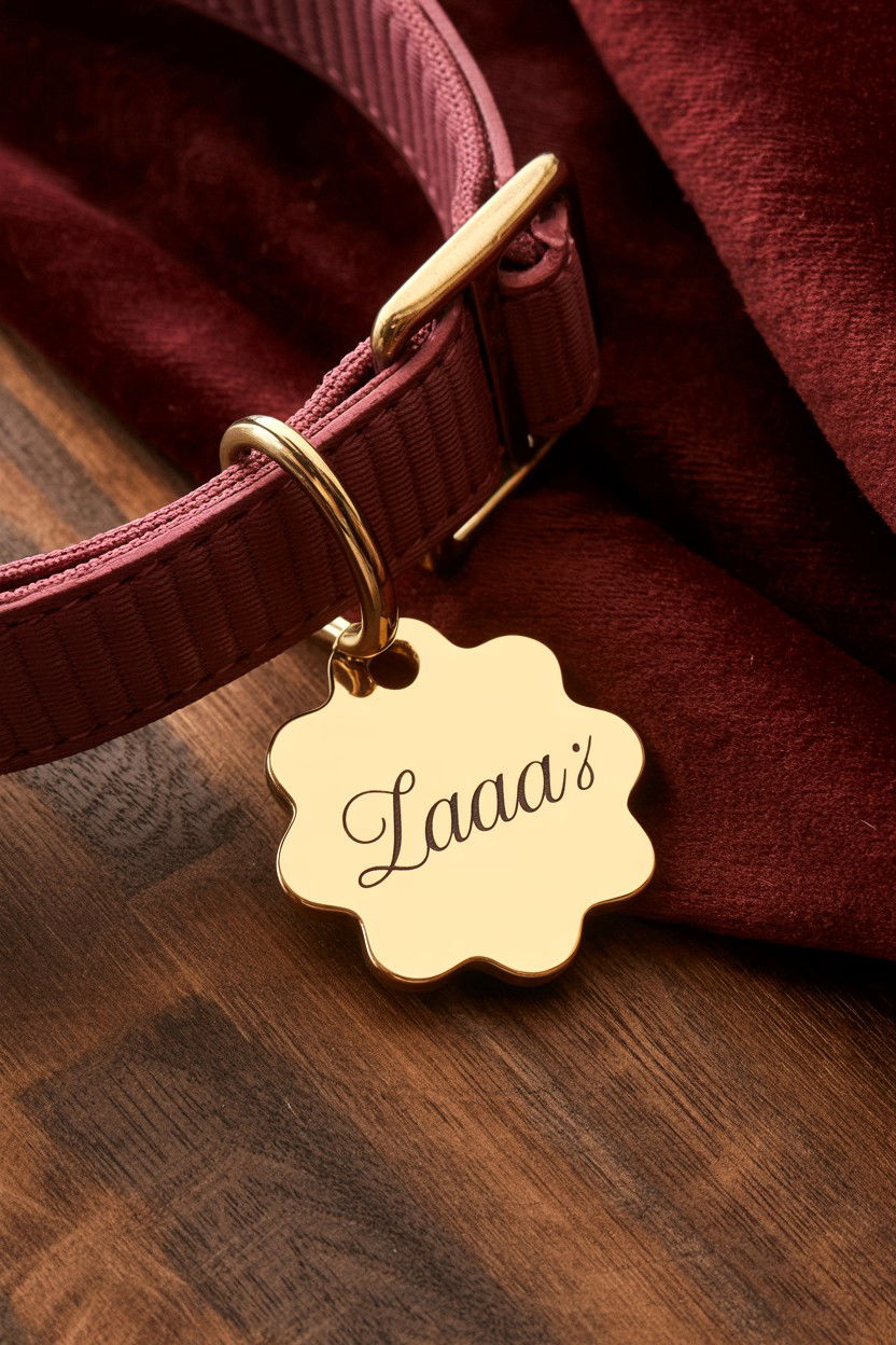 Scalloped Edge Pet Tag - 25 Valentine's Day Pet Tag Ideas