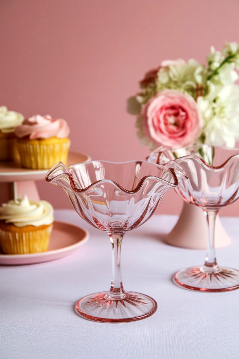 Scalloped edge glassware - 25 Valentine's Day Glassware Ideas