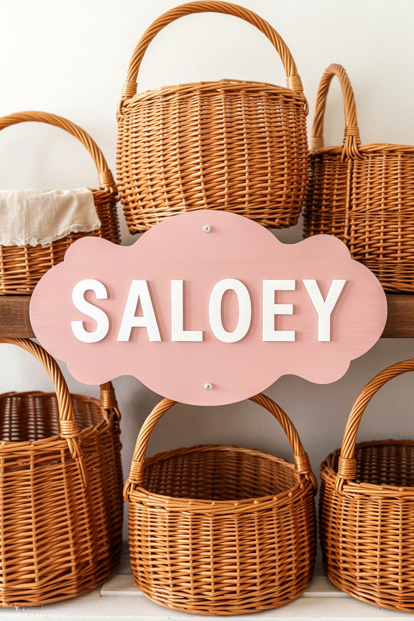 Scalloped edge sign - 25 Valentine's Day Welcome Sign Ideas