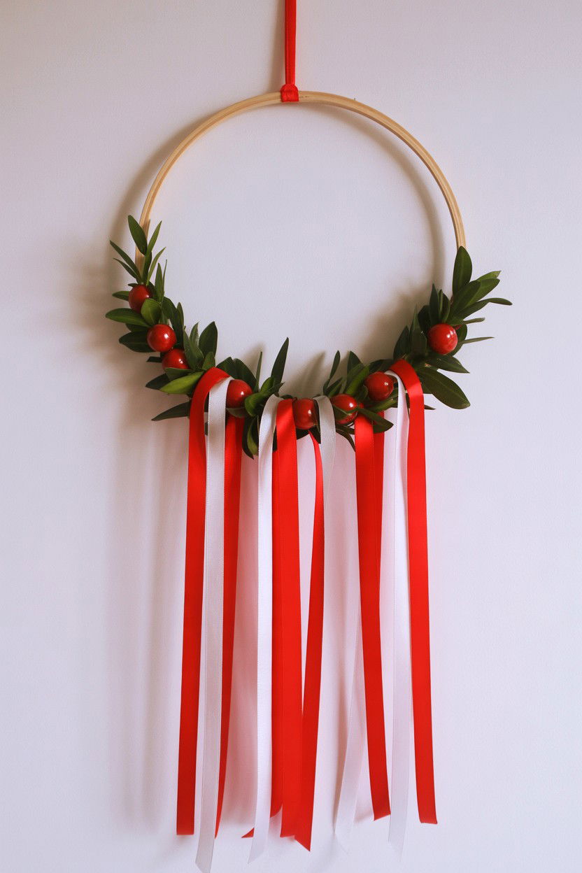 Scandi Style Ribbon Wreath - 25 Ribbon Valentine's Day Wreath Ideas