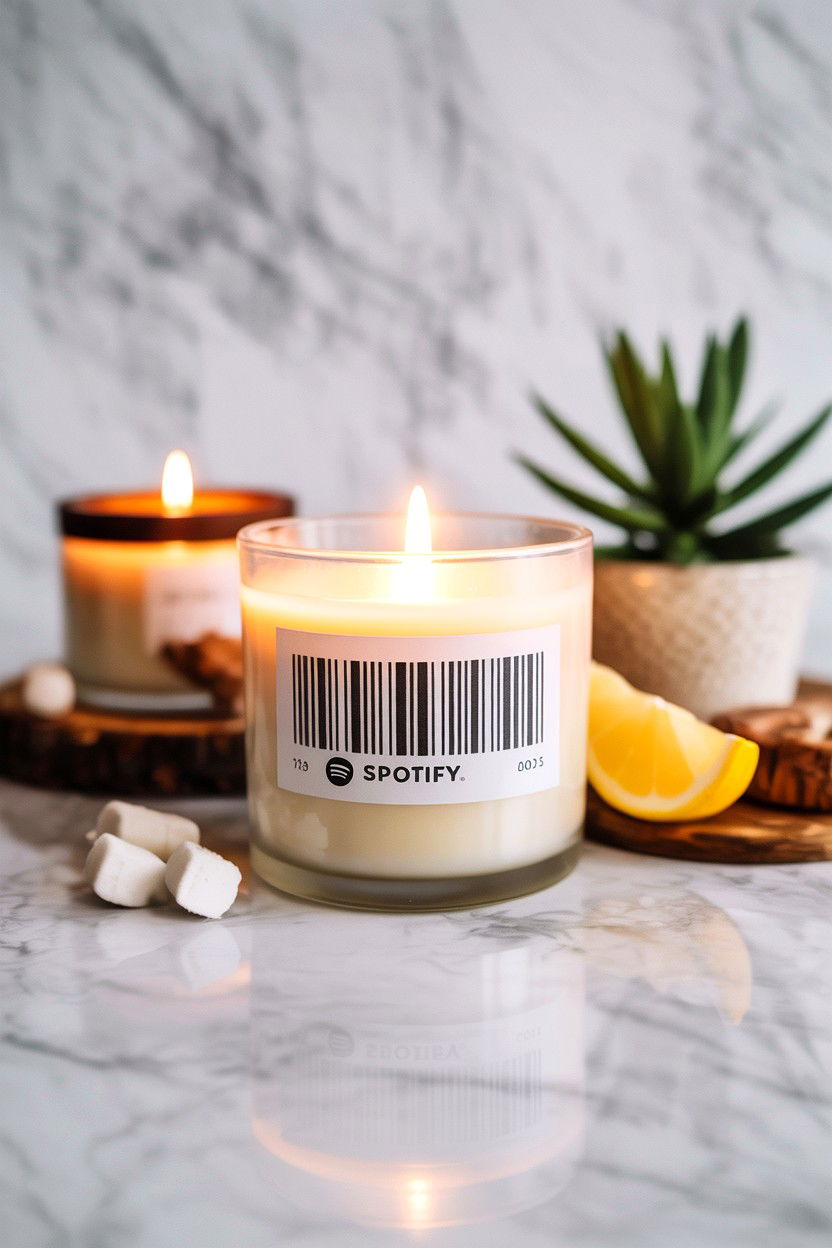 Scannable Music Candle - 25 Valentine's Day Playlist Gift Ideas