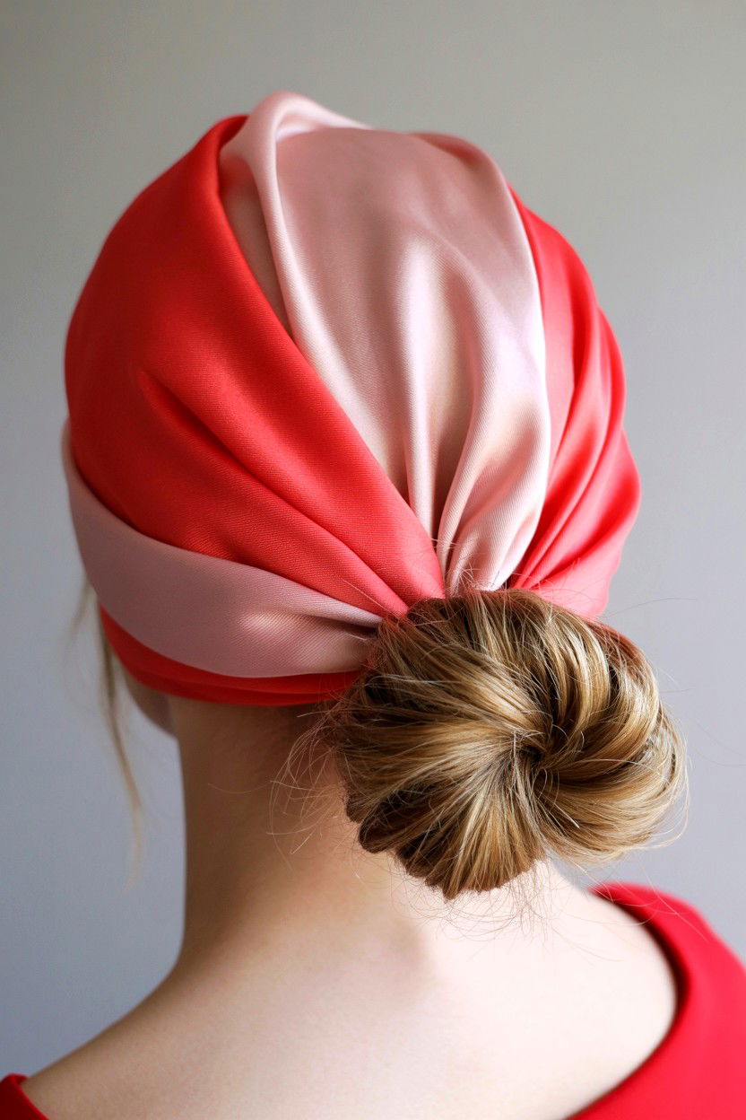 Scarf Wrapped Bun - 25 Valentine's Day Updo Ideas