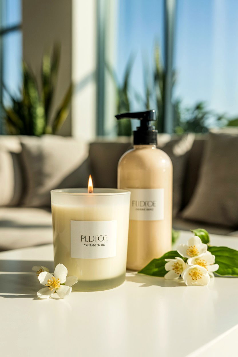 Scented Candle And Body Lotion - 25 Beauty Valentine's Day Gifts for Women