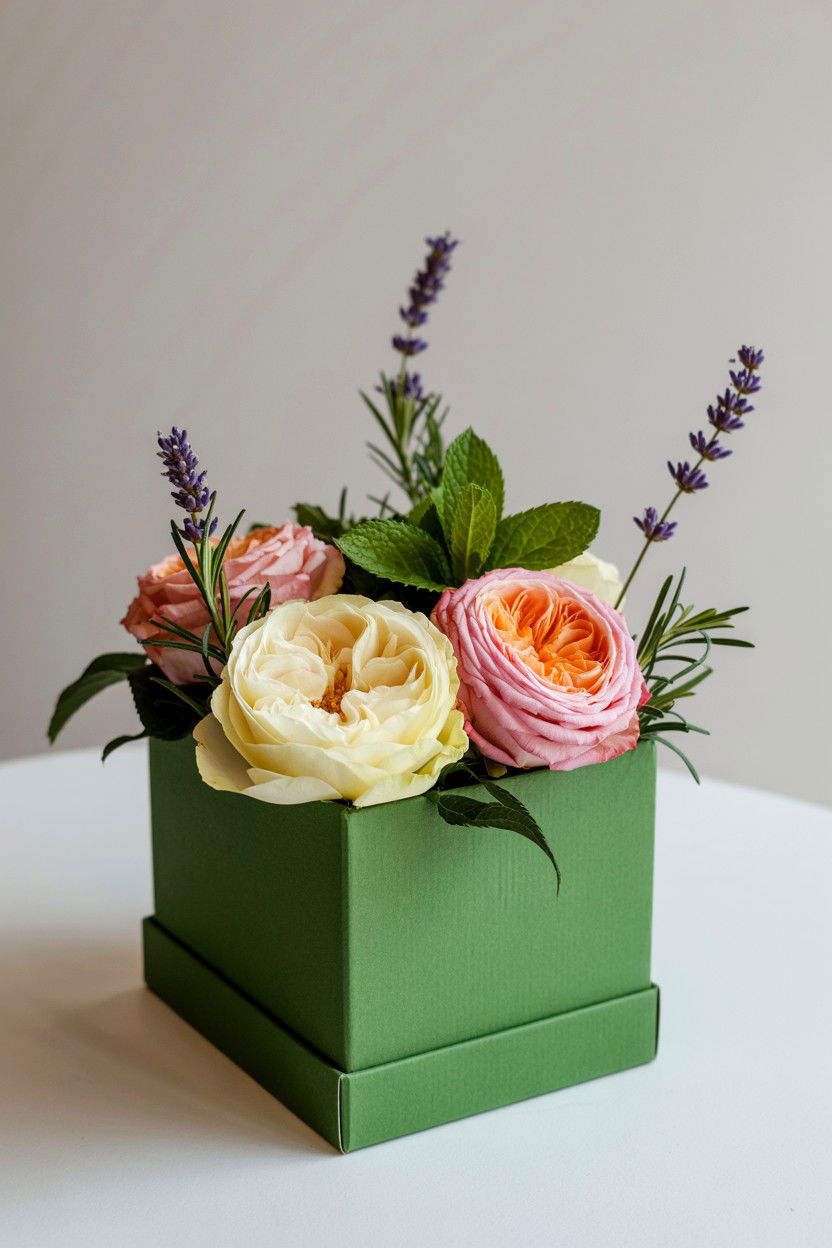 Scented Flower Box - 25 Valentine's Day Flower Box Ideas
