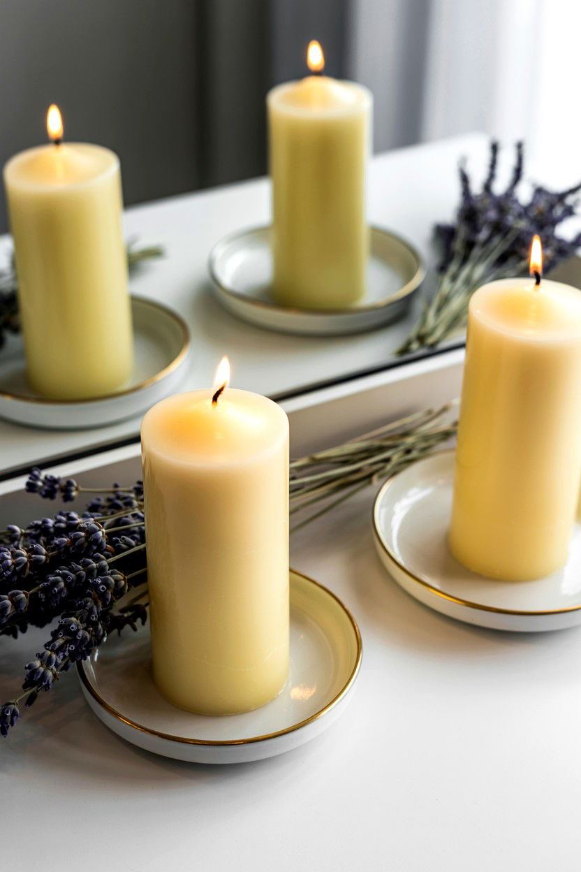 Scented Pillar Candles - 25 Valentine's Day Pillar Candle Ideas