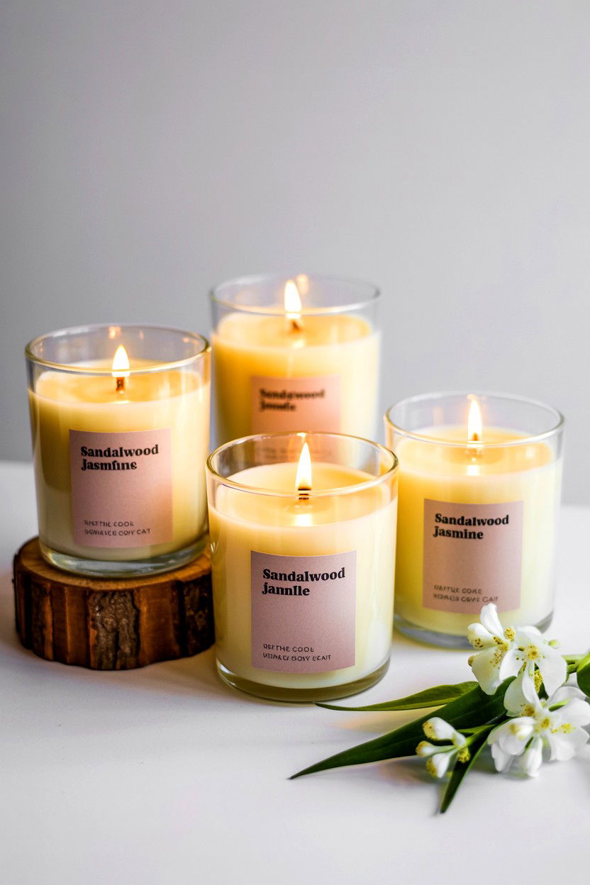 Scented Soy Candle Set - 25 Valentine's Day Spa Gift Basket Ideas