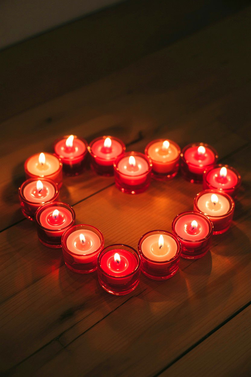 Scented Tea Light - 25 Valentine's Day Candle Ideas