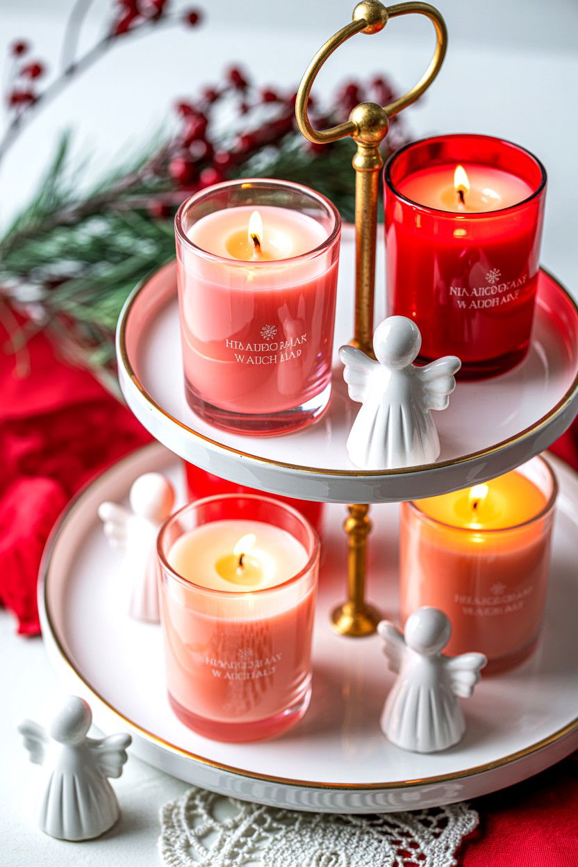 Scented Votive Candles - 25 Valentine's Day Tiered Tray Filler Ideas