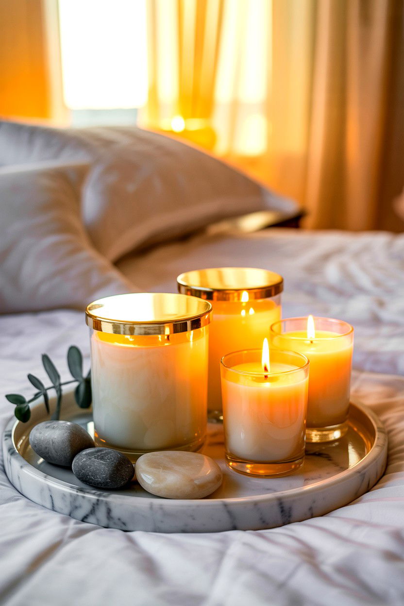 Scented candle set - 25 Flower Alternatives for Valentine's Day