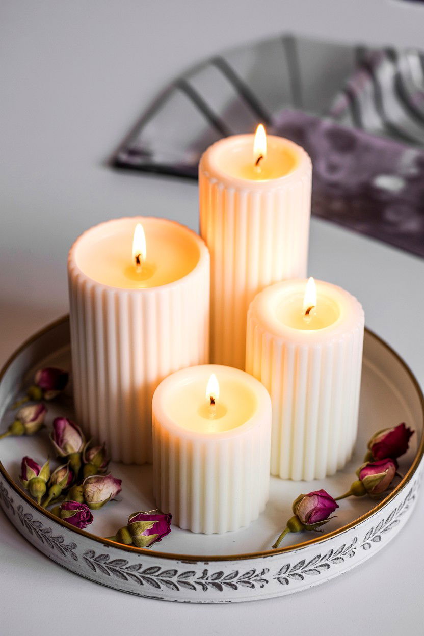 Scented morning candles - 25 Valentine's Day Morning Surprise Ideas