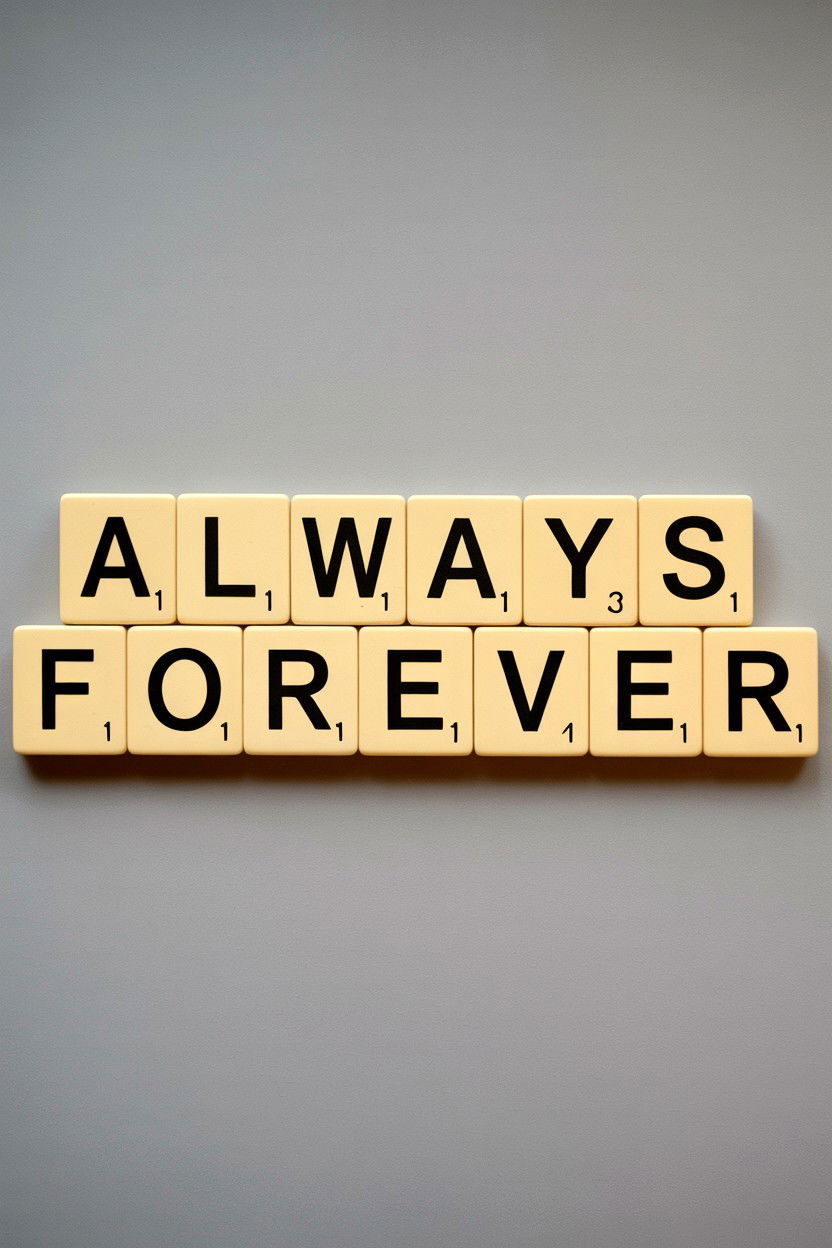 Scrabble Tile Sign - 25 Valentine's Day Love Sign Ideas