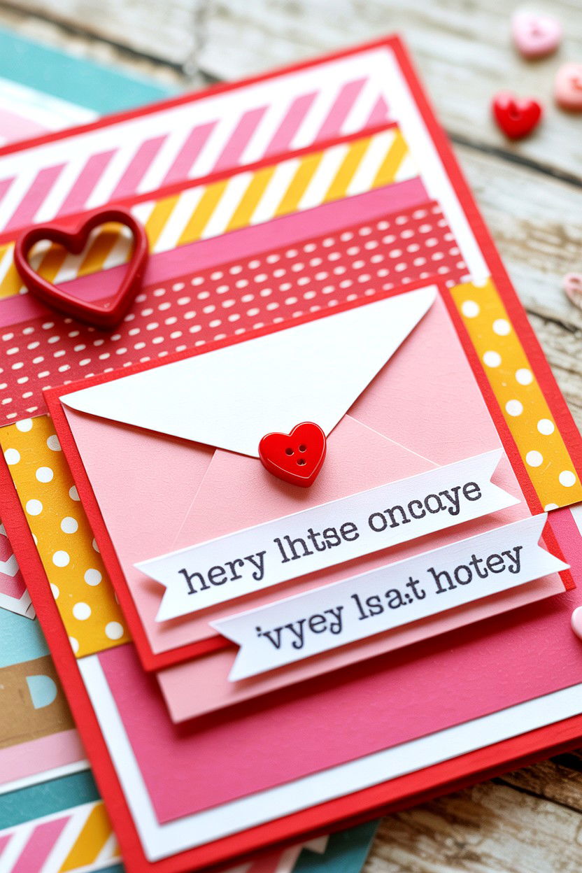 Scrapbook Style Card - 25 Valentine's Day Card Ideas for Girlfriend