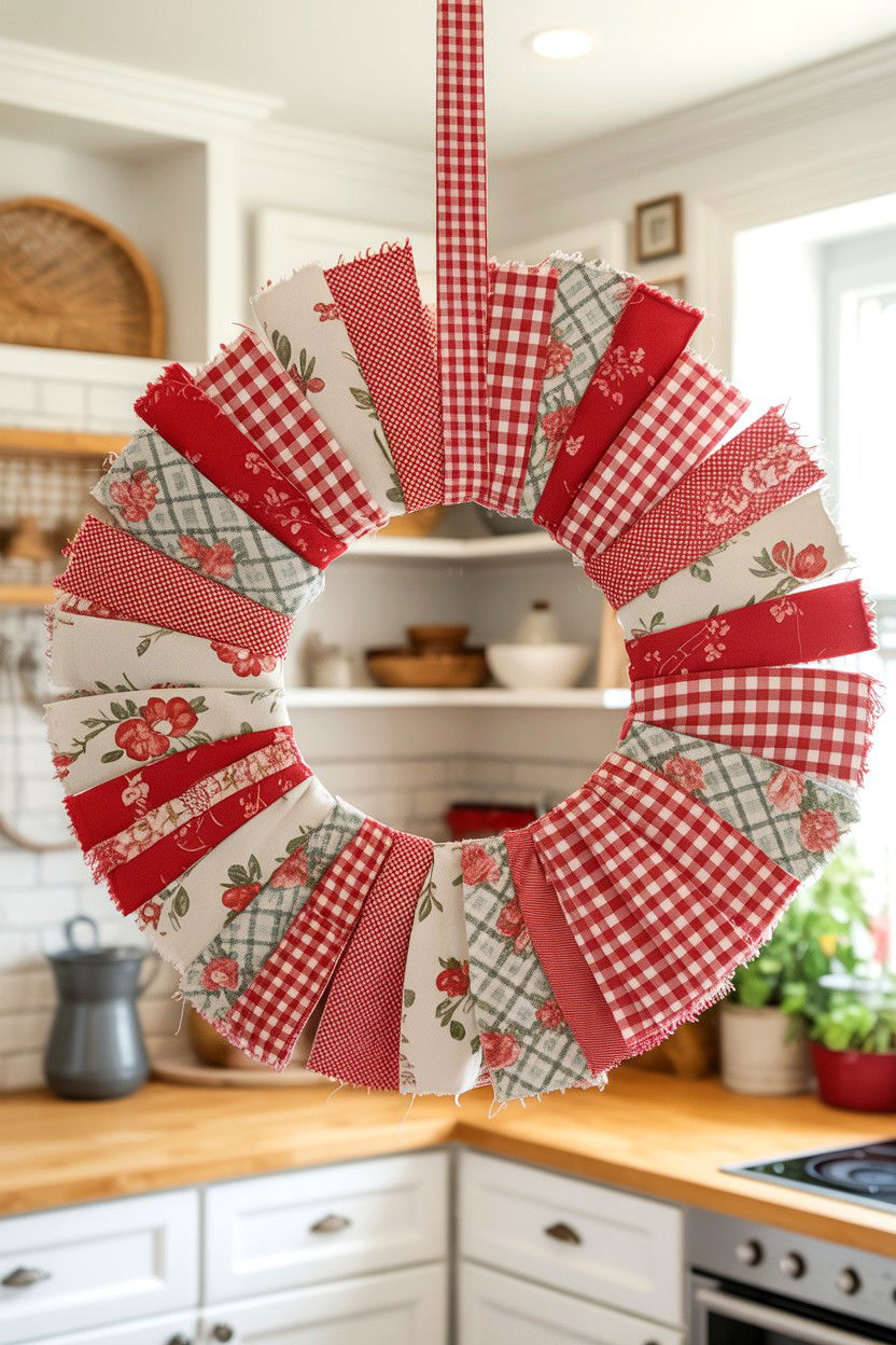 Scrappy Fabric - 25 Simple Valentine's Day Wreath Ideas