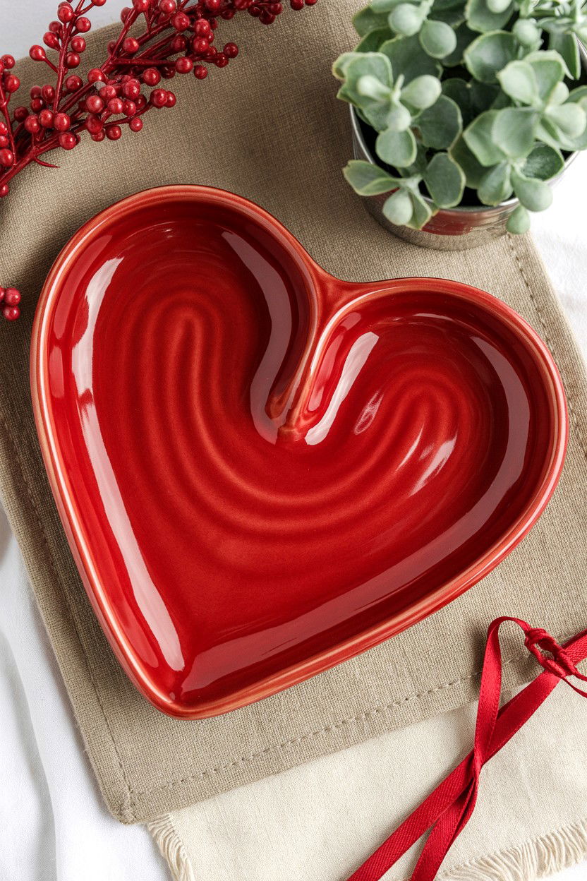 Seasonal ceramic spoon rest - 25 Valentine's Day Pottery Class Ideas