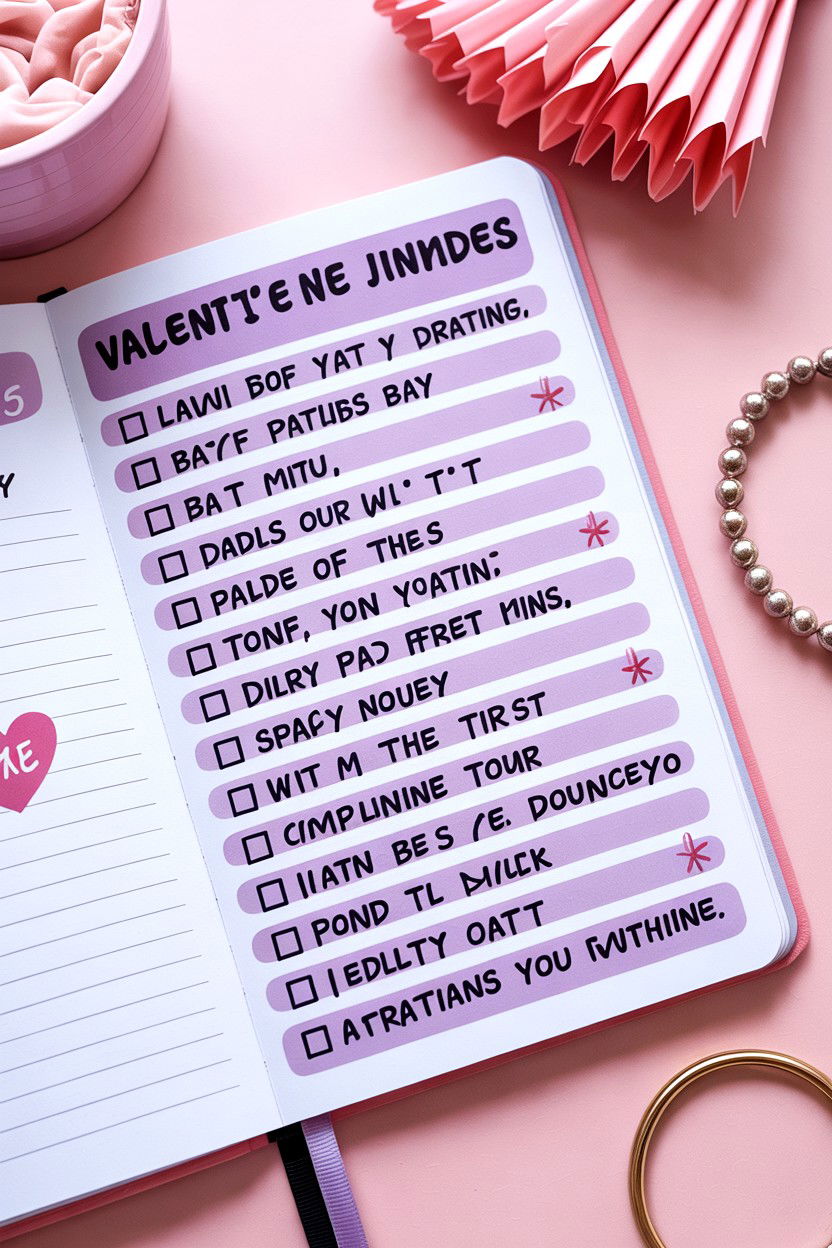 Self Care Valentine Journal - 25 Valentine's Day Planner Ideas