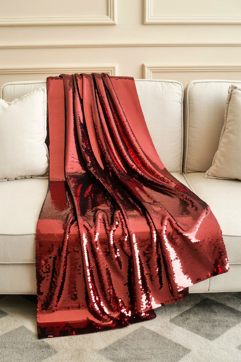 Sequin Throw Blanket - 25 Maximalist Valentine's Day Ideas