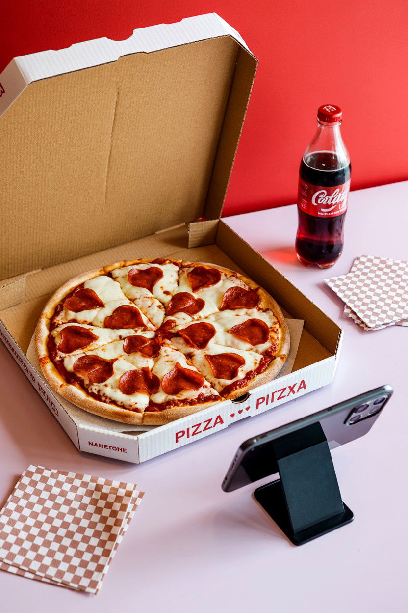 Shared Pizza Delivery - 25 Long Distance Valentine's Day Watch Party Ideas