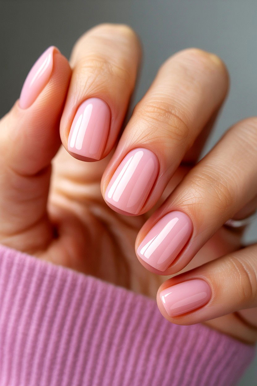 Sheer Pink Manicure - 25 Minimalist Valentine's Day Nails