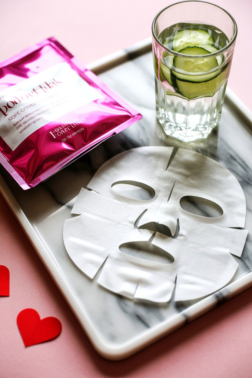 Sheet Mask - 25 Valentine's Day Skincare Routine Ideas