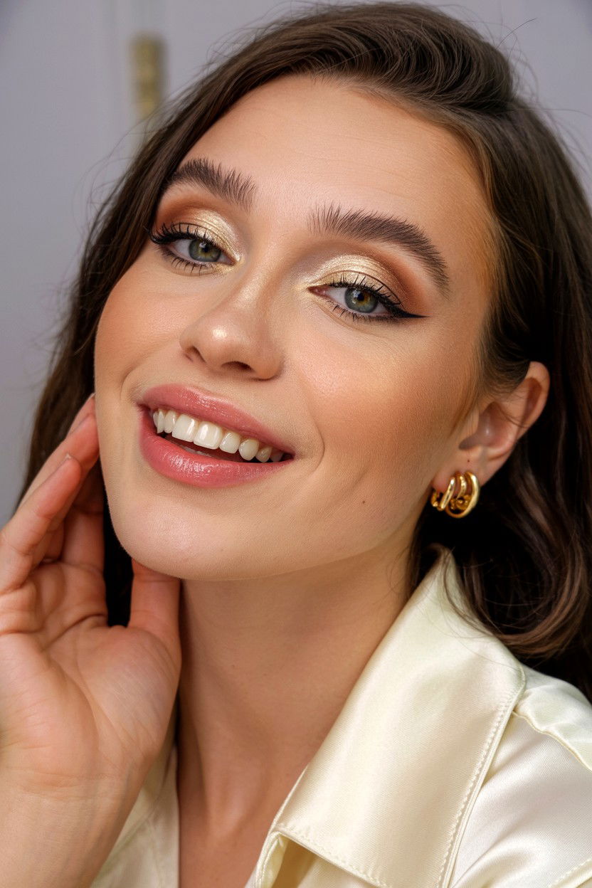 Shimmer Eyeshadow - 25 Valentine's Day Makeup Looks