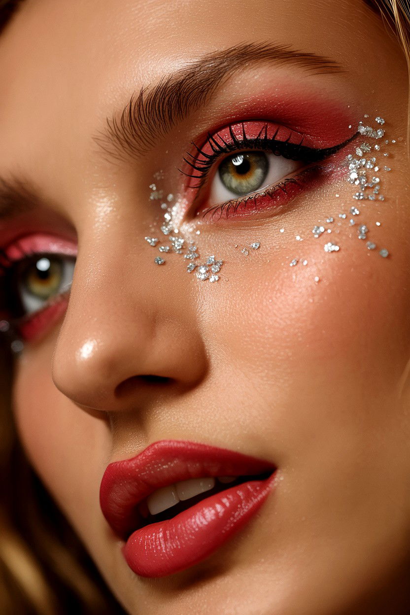 Shimmering Inner Corners - 25 Coquette Valentine's Day Makeup Ideas
