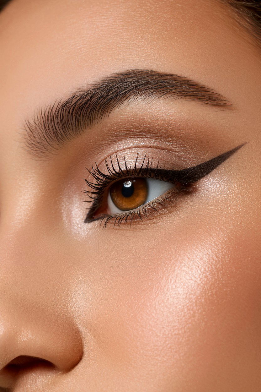 Shimmery Taupe Wash - 25 Valentine's Day Makeup for Brown Eyes