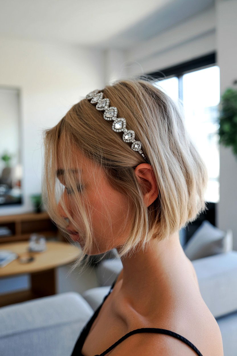 Short Hair With Headband - 25 Romantic Valentine's Day Hairstyles
