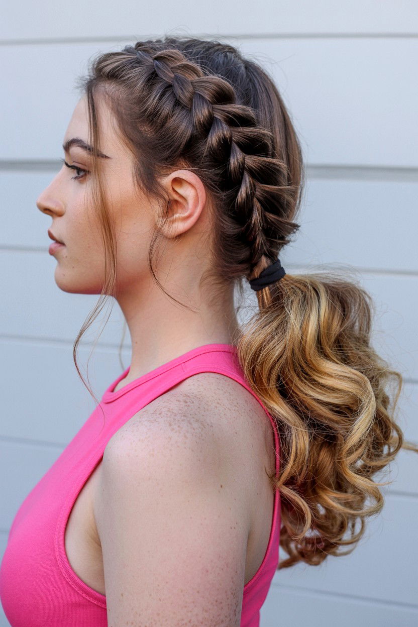 Side Braided Ponytail - 25 Valentine's Day Side Swept Hair Ideas