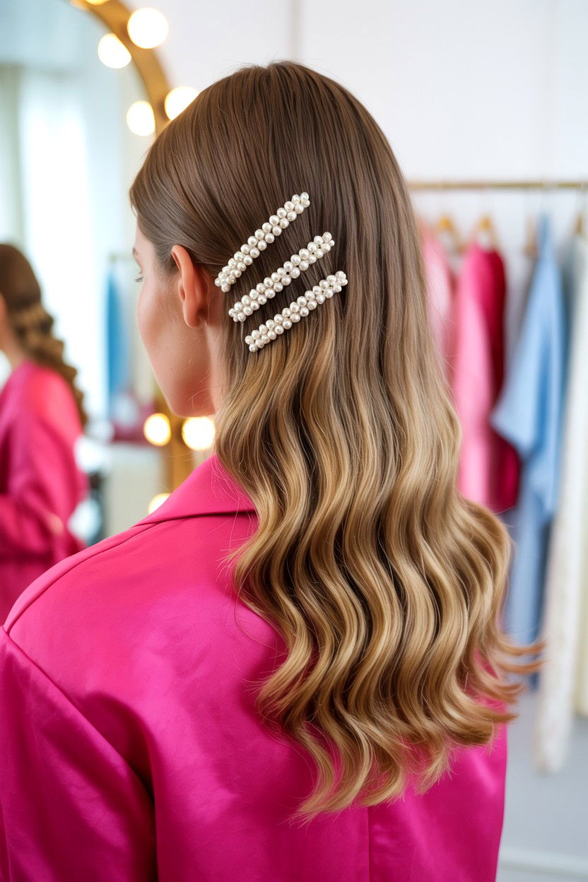 Side Part With Hair Clips - 25 Romantic Valentine's Day Hairstyles