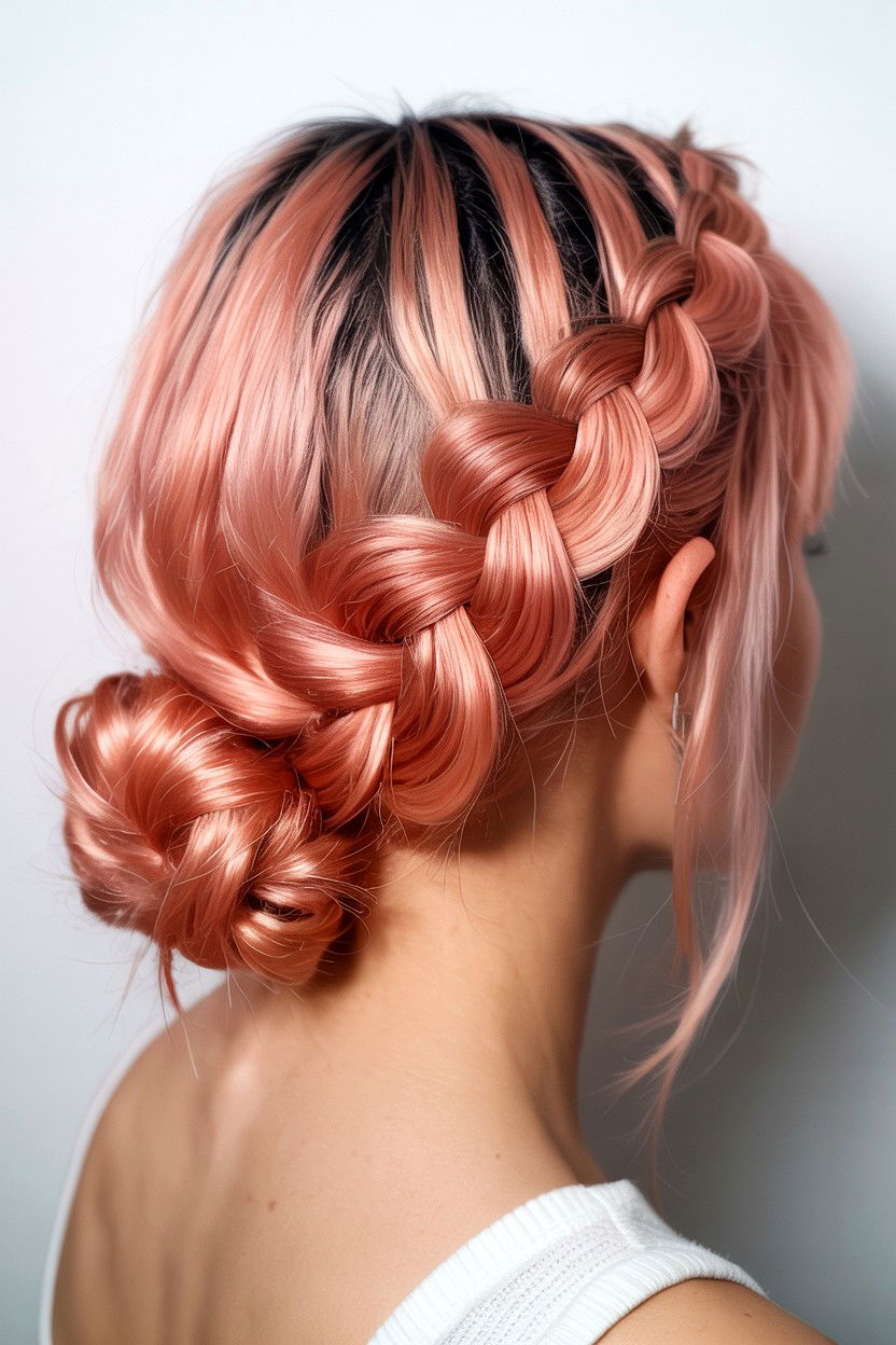 Side Swept Crown Braid - 25 Valentine's Day Crown Braid Ideas