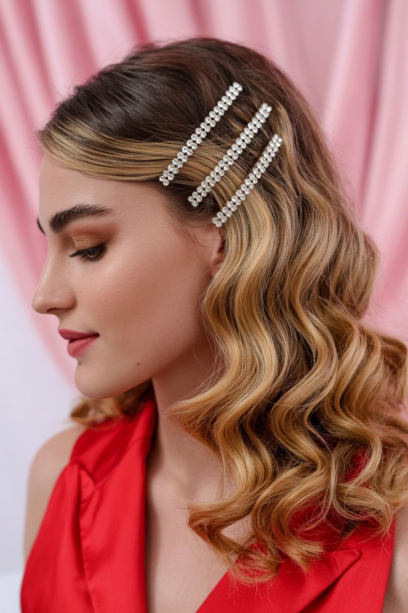 Side Swept Curls - 25 Valentine's Day Textured Hair Ideas