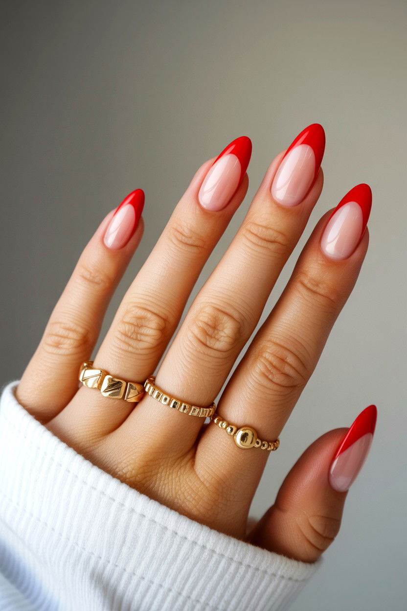 Side Tip French Nails - 25 Minimalist Valentine's Day Nails