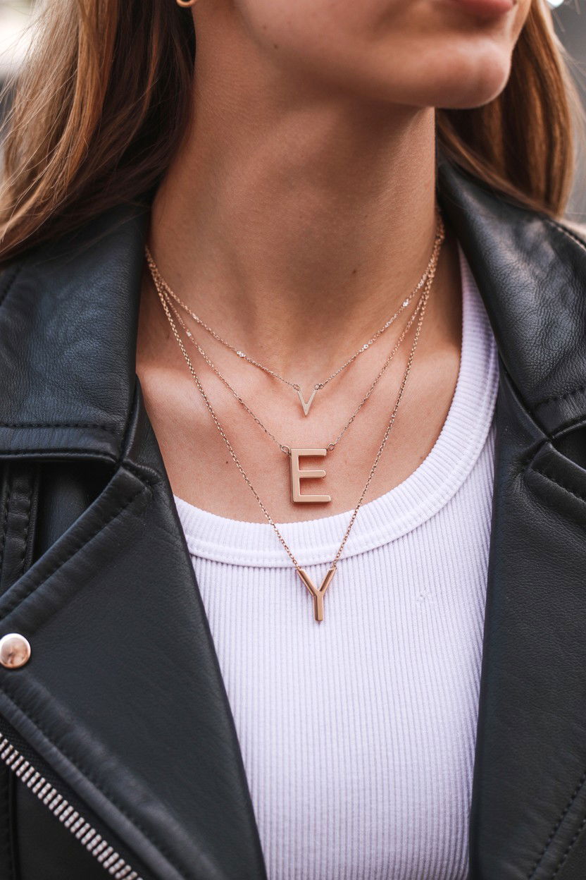 Sideways Initial Necklace - 25 Valentine's Day Initial Jewelry Ideas