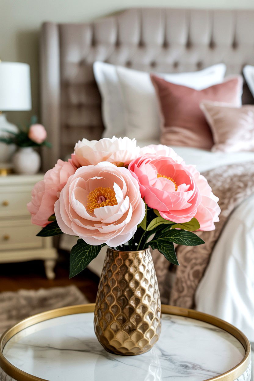 Silk Flower Arrangement - 25 Budget Valentine's Day Flower Ideas