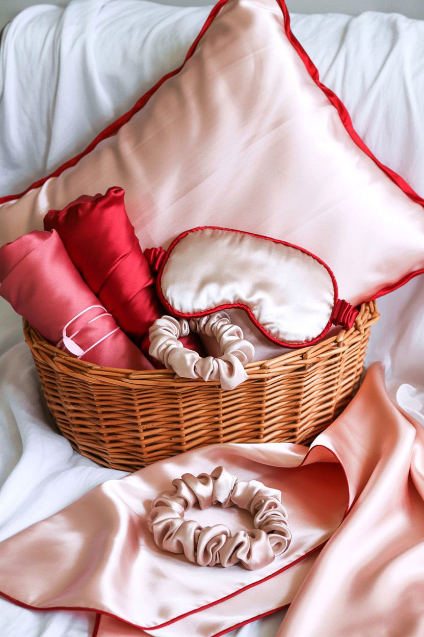 Silk Gift Basket - 25 Valentine's Day Gift Basket Ideas for Her