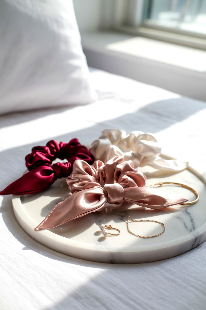 Silk Hair Scrunchie - 25 Easy Valentine's Day Teacher Gift Ideas