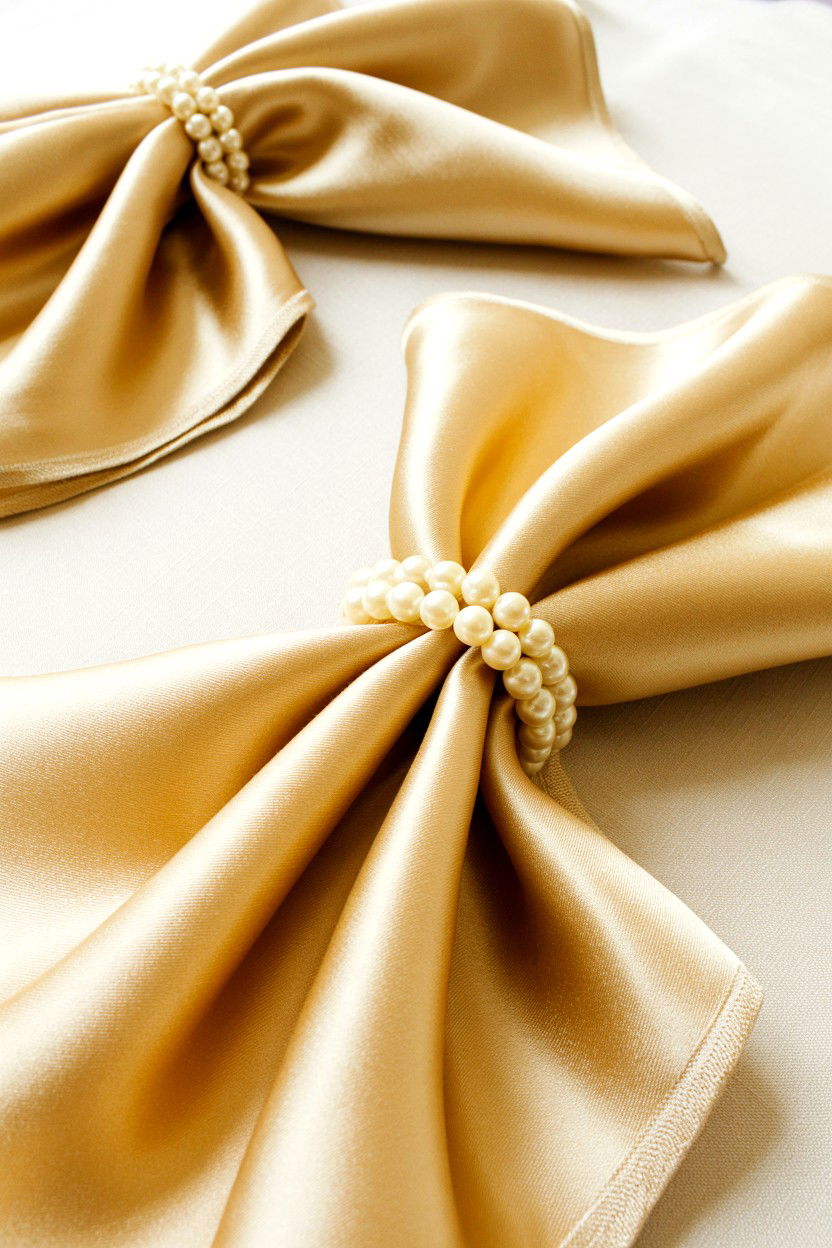 Silk Napkins - 25 Valentine's Day Dinner Table Ideas