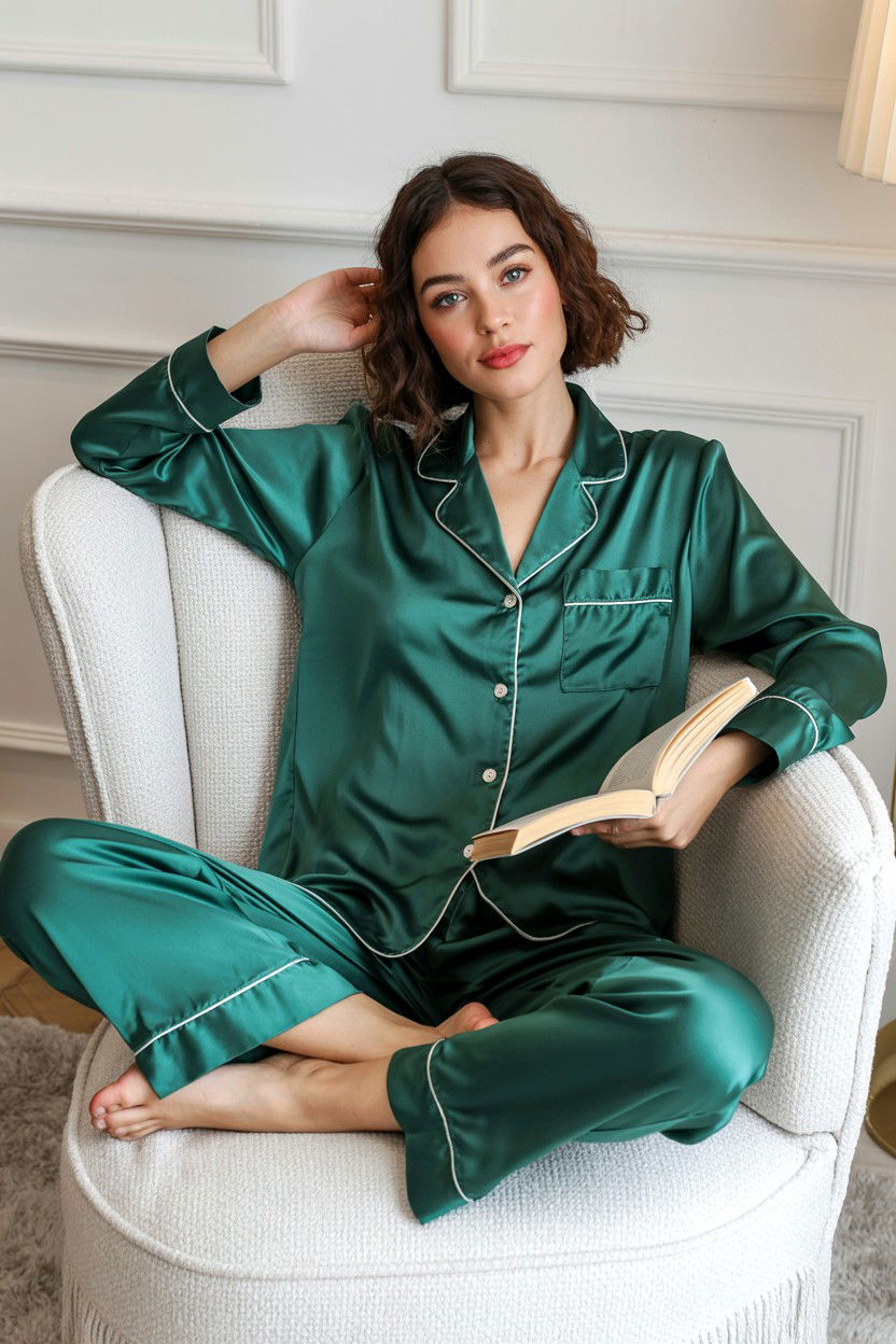 Silk Pajama Set - 25 Single Valentine's Day Self Care Ideas